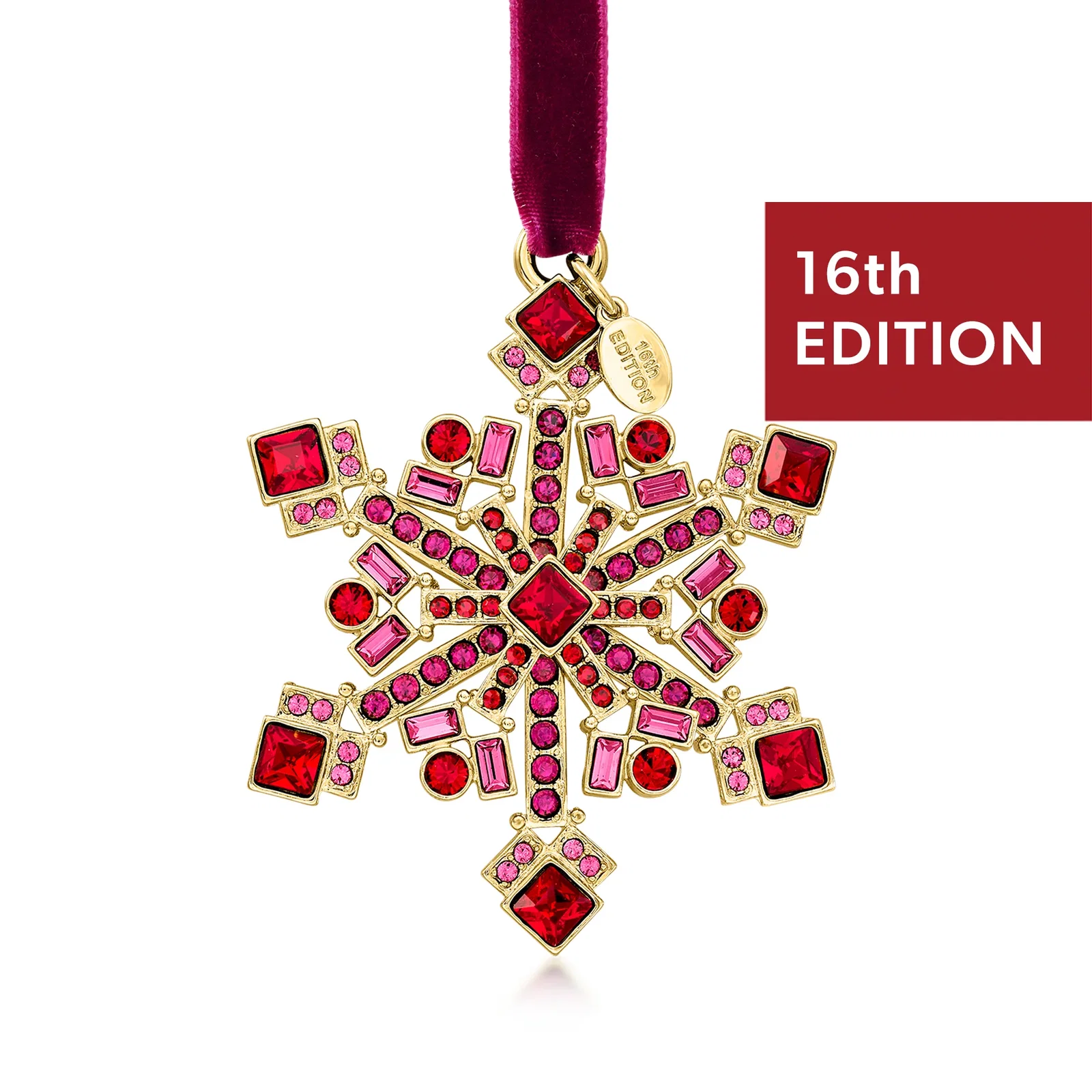 Image of Ross-Simons 2026 Annual Multicolored Crystal Christmas Jewels Snowflake Ornament - 16th Edition