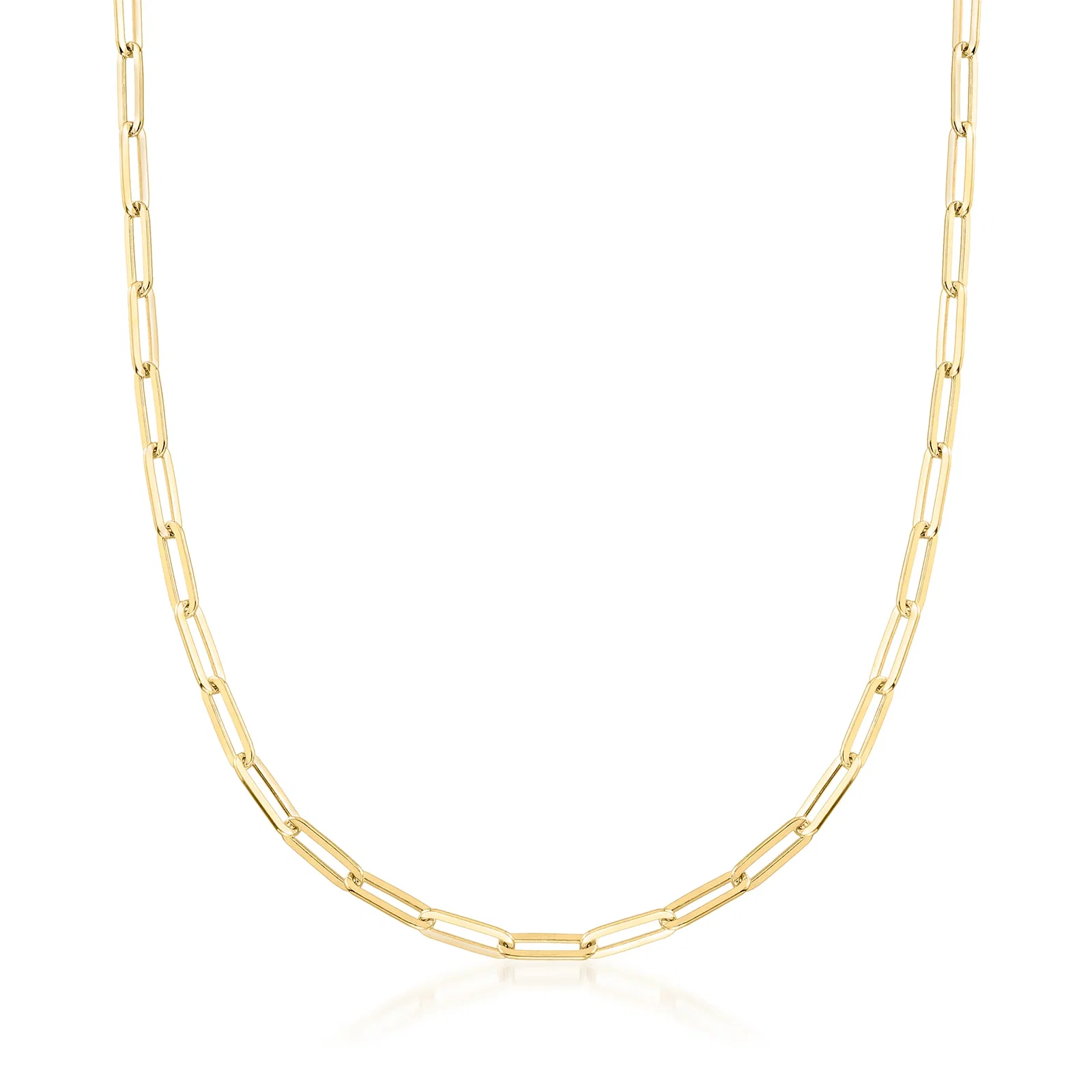 Image of Charles Garnier 18kt Gold Over Sterling Paper Clip Link Necklace. 24"