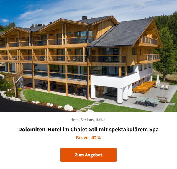 Dolomiten-Hotel im Chalet-Stil mit spektakulärem Spa