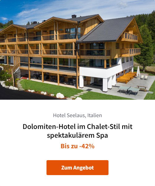 Dolomiten-Hotel im Chalet-Stil mit spektakulärem Spa
