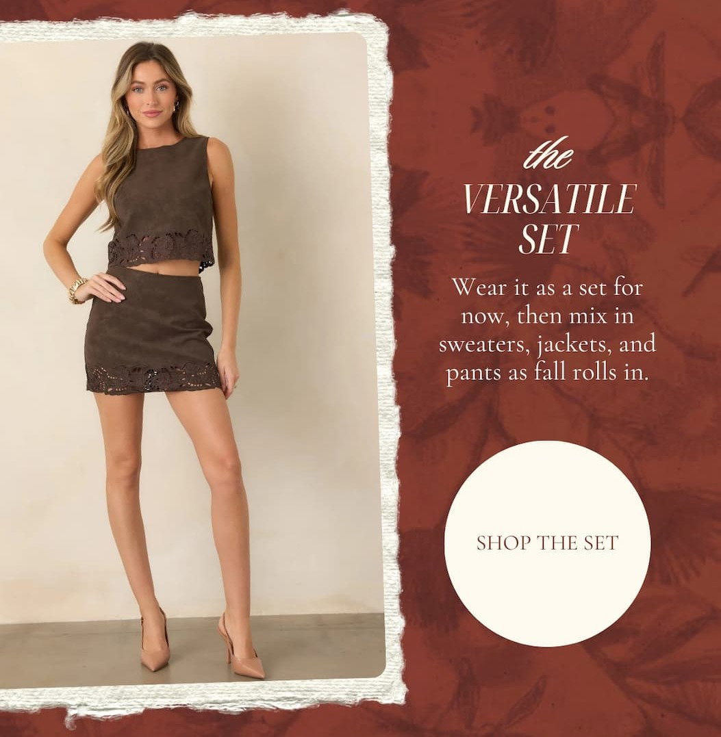 "The versatile set. Shop the set."