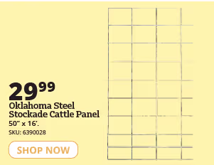 Oklahoma steel cattle panel