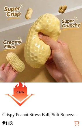 Crispy Peanut Stress Ball, Soft Squeezable Slow Rebound Peanut Shaped Stress Relief Squeeze Ball, Crispy Squeeze Feeling, Soft And Cute, Creamy Soft Touch Fingertip Toy, ASMR Sensory Stress Relief, Stress Relief Tool - Birthday Gift - Holiday Gift - Perfect Gift - Back To School - Halloween