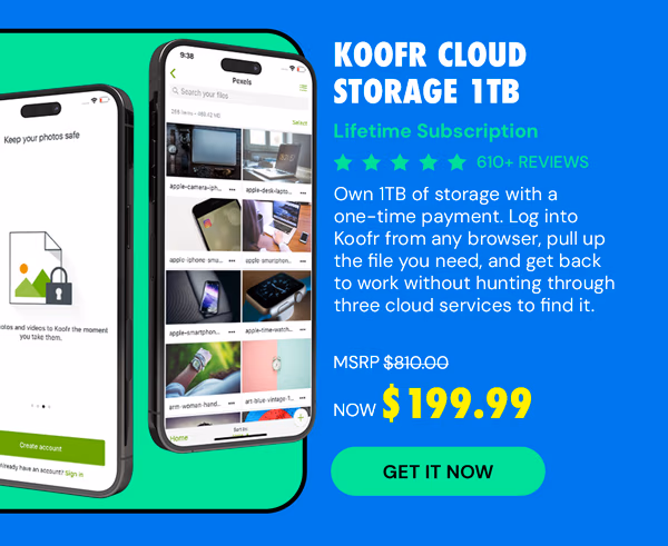 Koofr Cloud Storage: Lifetime Subscription (1TB)
