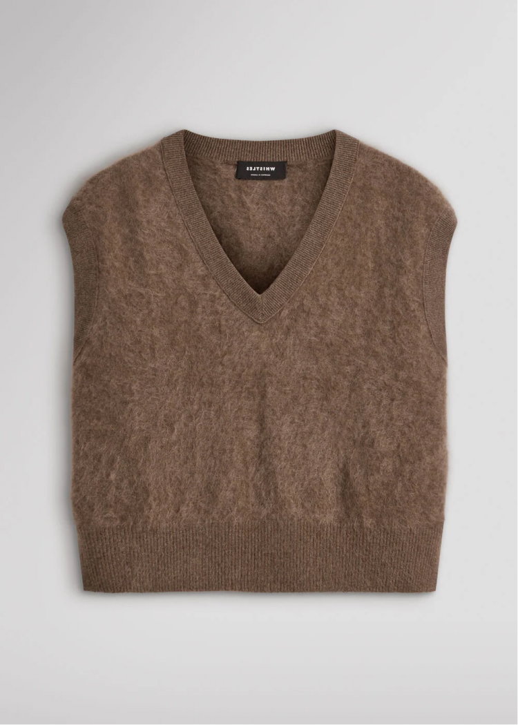 Camel Brushed Cashmere Tank