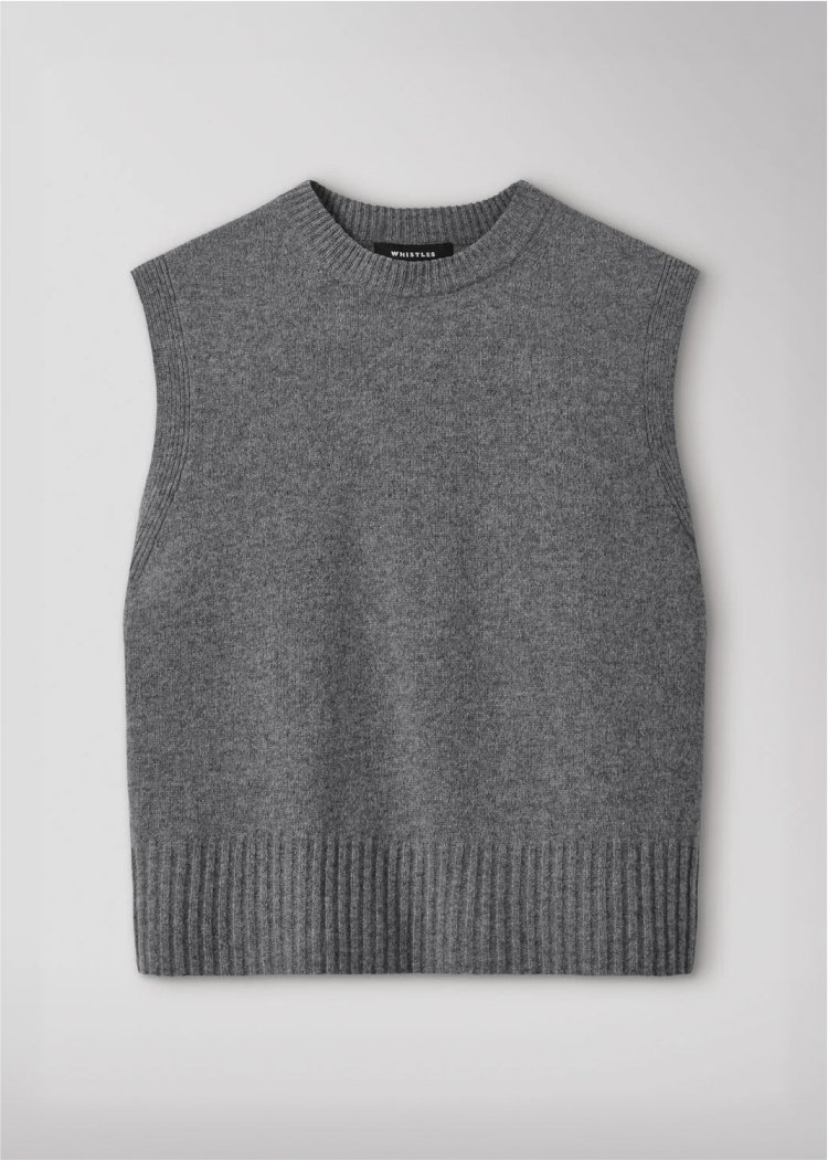 Grey Wool Sleeveless Tank