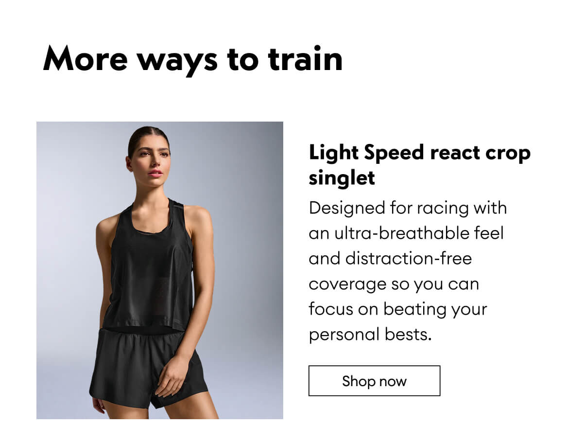 Light Speed react crop singlet | Shop now 