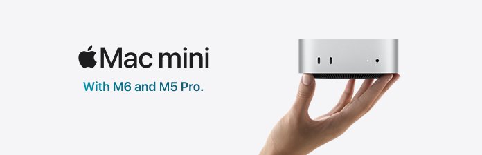 apple mac mini with m6 and m5 pro