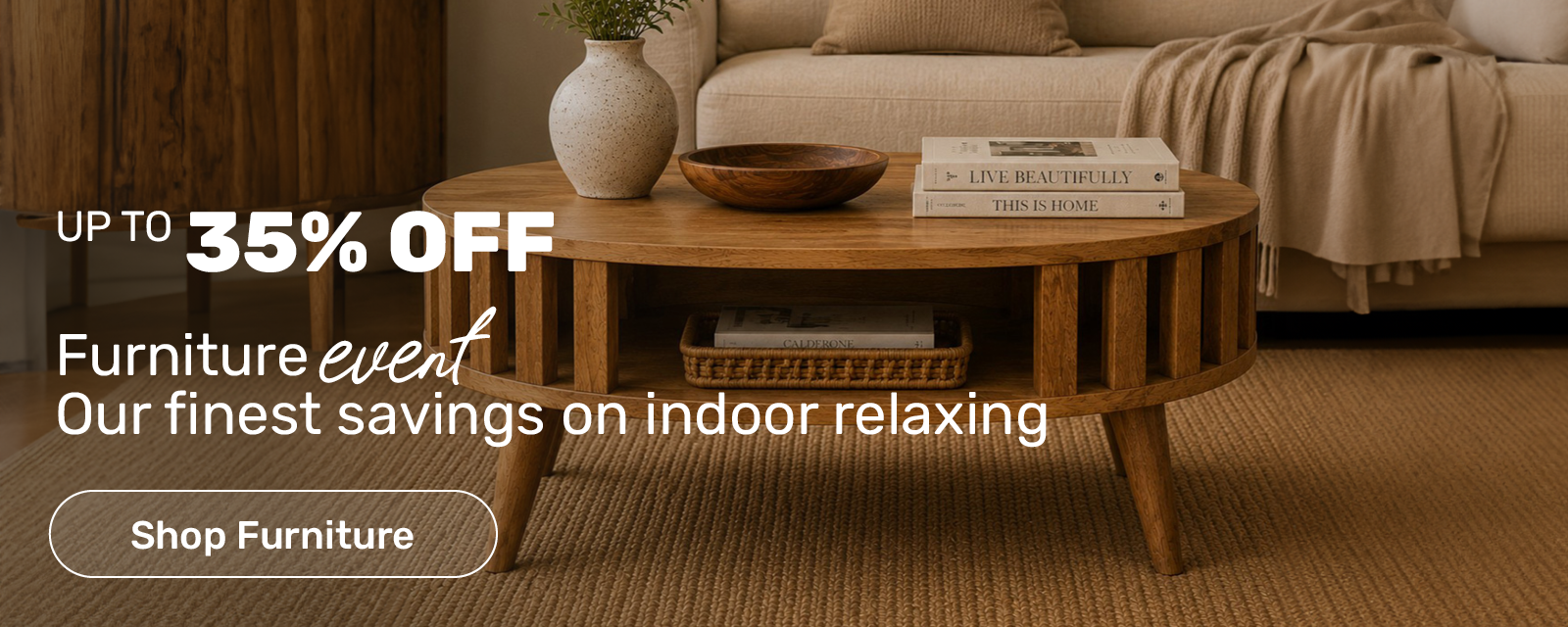 Up to 35% off furniture