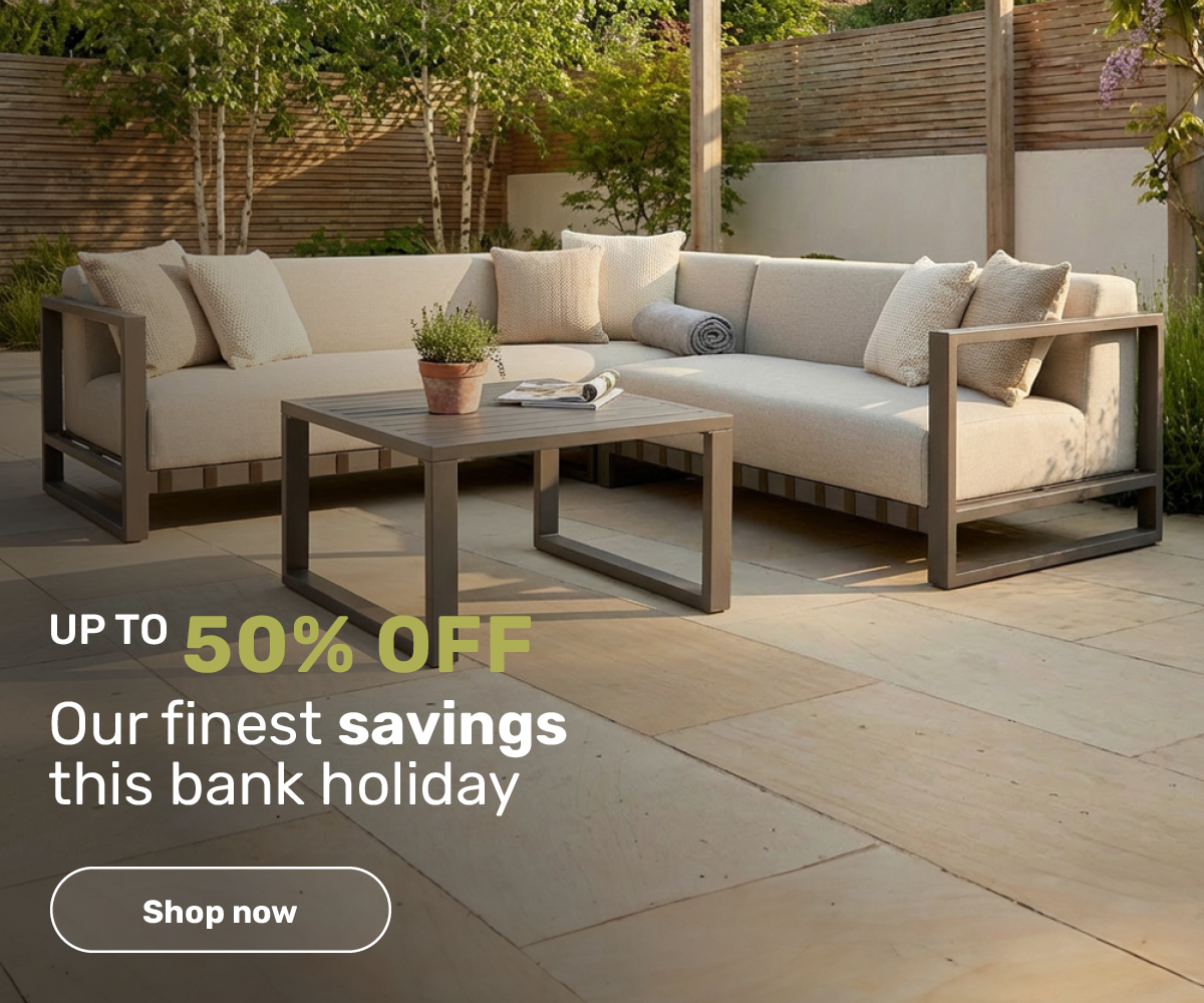 up to 50% off. Our finest savings this bank holiday