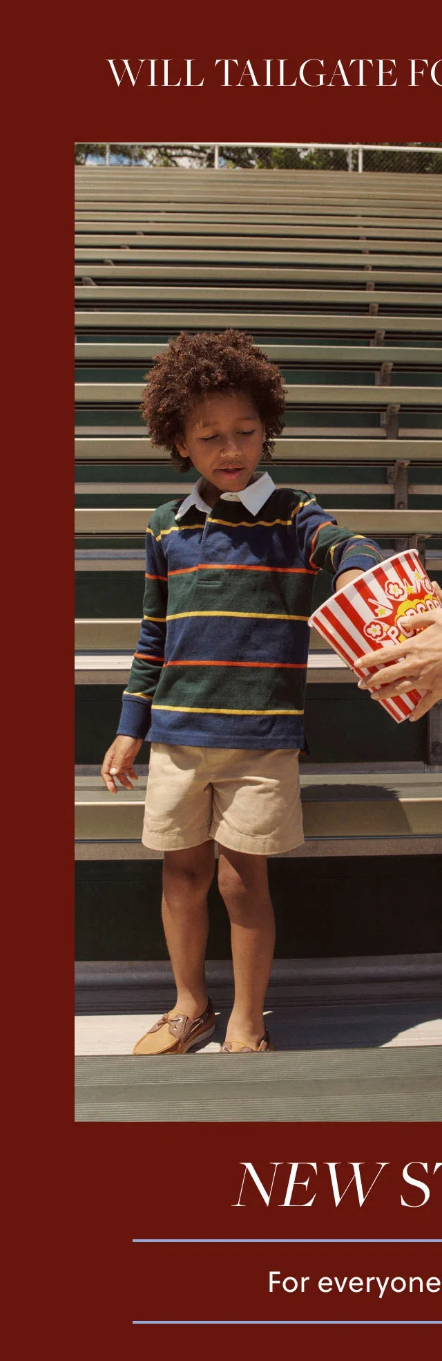 Will tailgate for new arrivals - Shop boys Stripes.