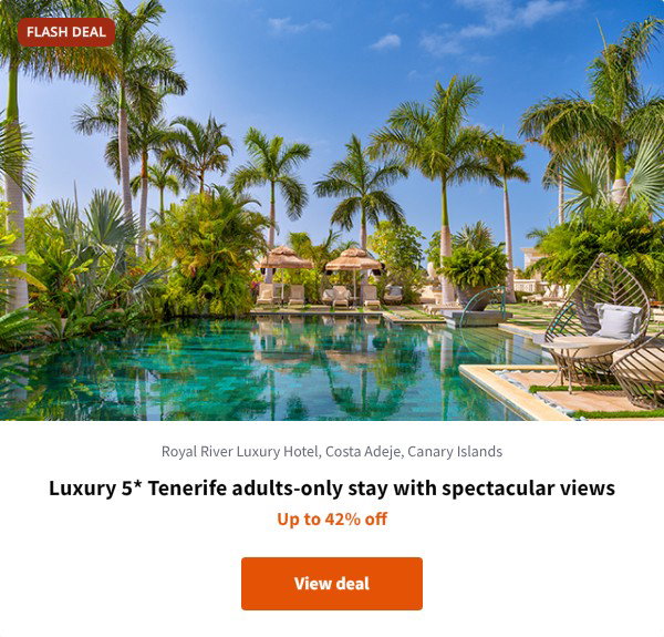 Luxury 5* Tenerife adults-only stay with spectacular views