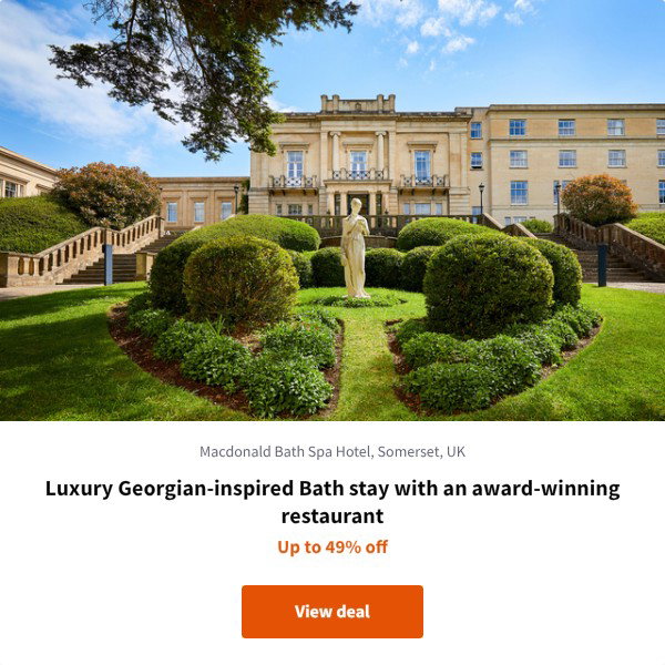 Luxury Georgian-inspired Bath stay with an award-winning restaurant