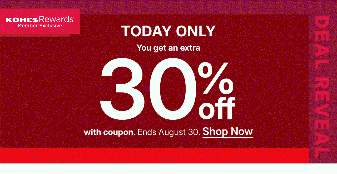 today only you get an extra 30% off with coupon. shop now.