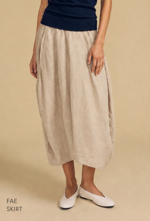 Image of model wearing Fae in Cobble.
