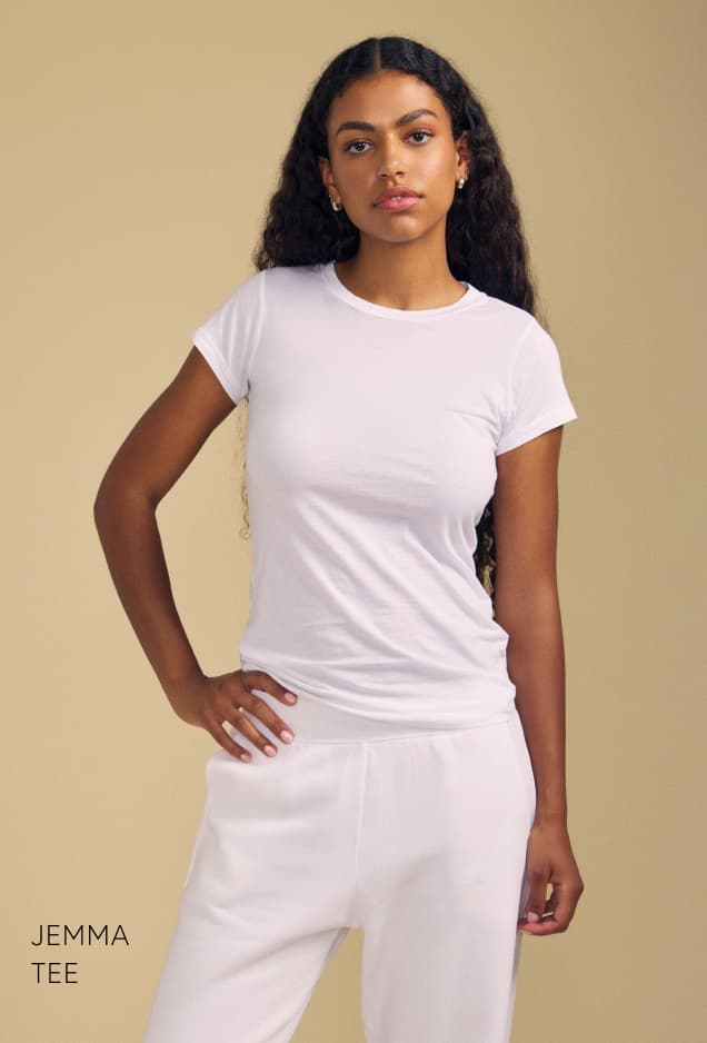 Image of model wearing Jemma in White.