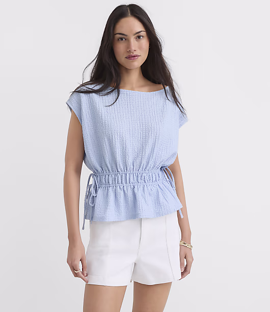 Side Tie Boatneck Top
