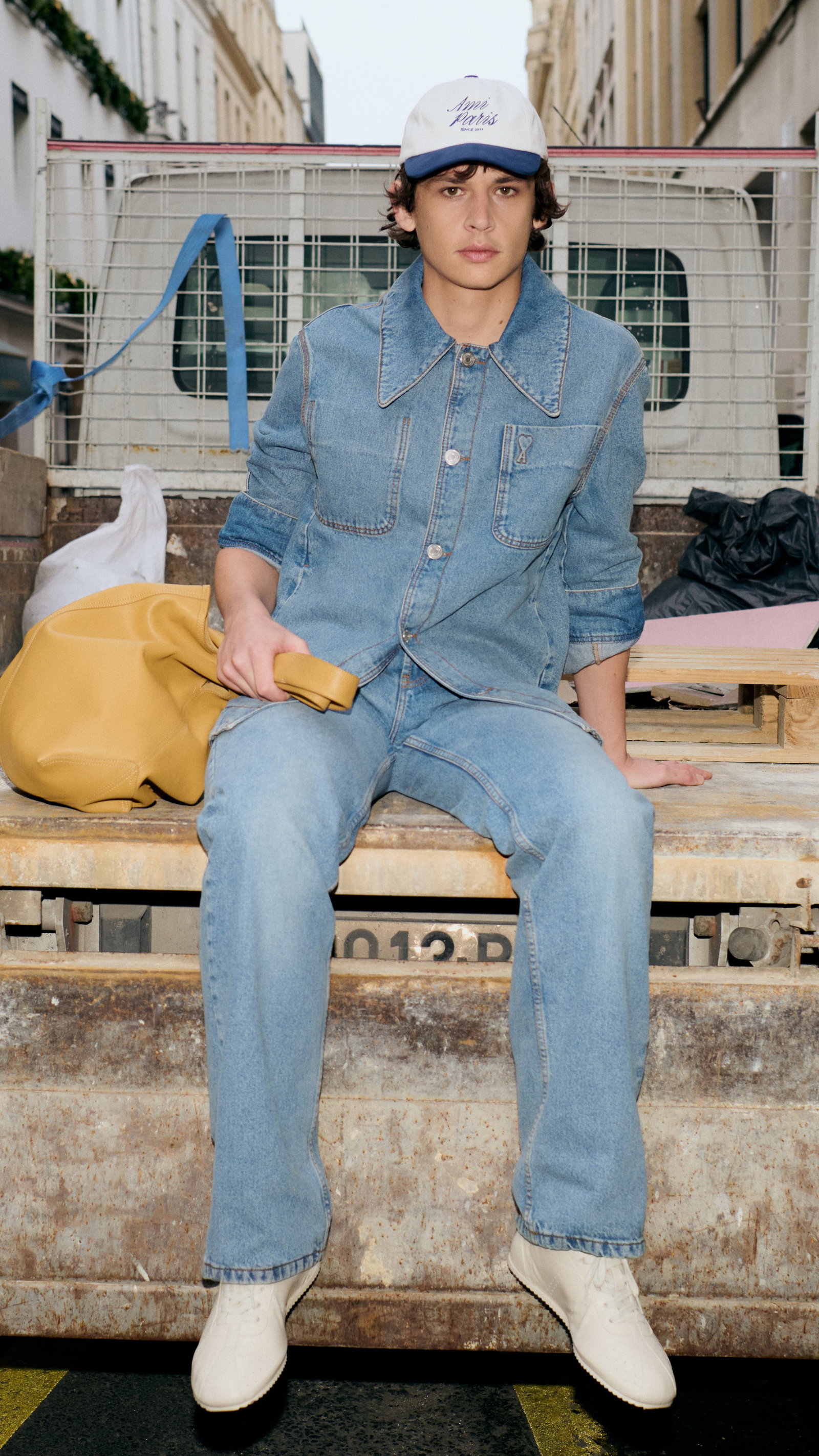Ami Paris Large Fit Cotton Jeans