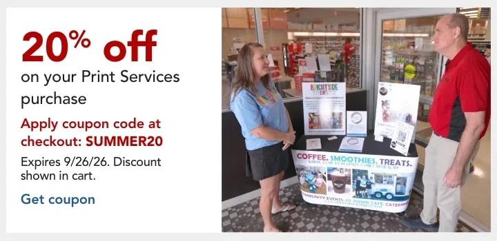 20% off your print services purchase