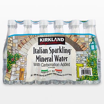 Kirkland Signature Italian Sparkling Mineral Water, 16.9 fl oz, 24-Count