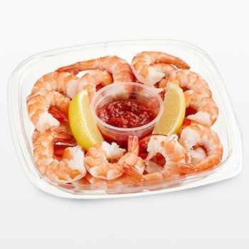 Kirkland Signature Shrimp Cocktail with Cocktail Sauce and Lemon