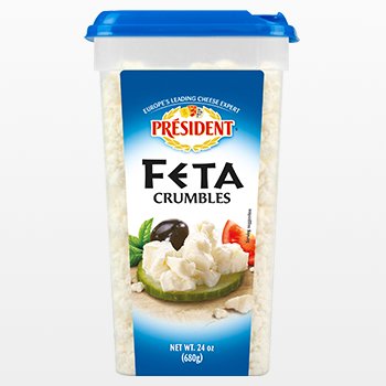 President Crumbled Feta Cheese, 1.5 lbs