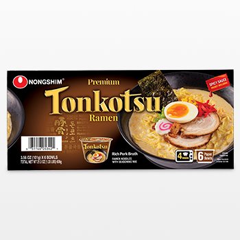 Nongshim, Tonkotsu Ramen Bowl, 3.56 oz, 6-Count