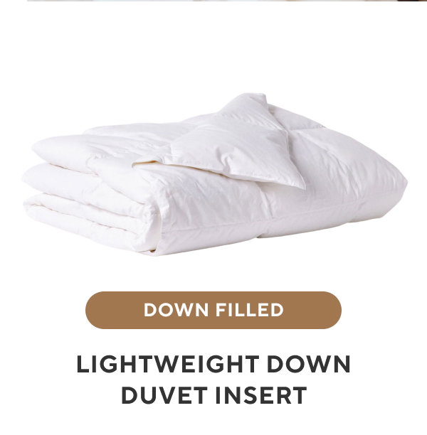 Down Filled Lightweight Down Duvet Insert