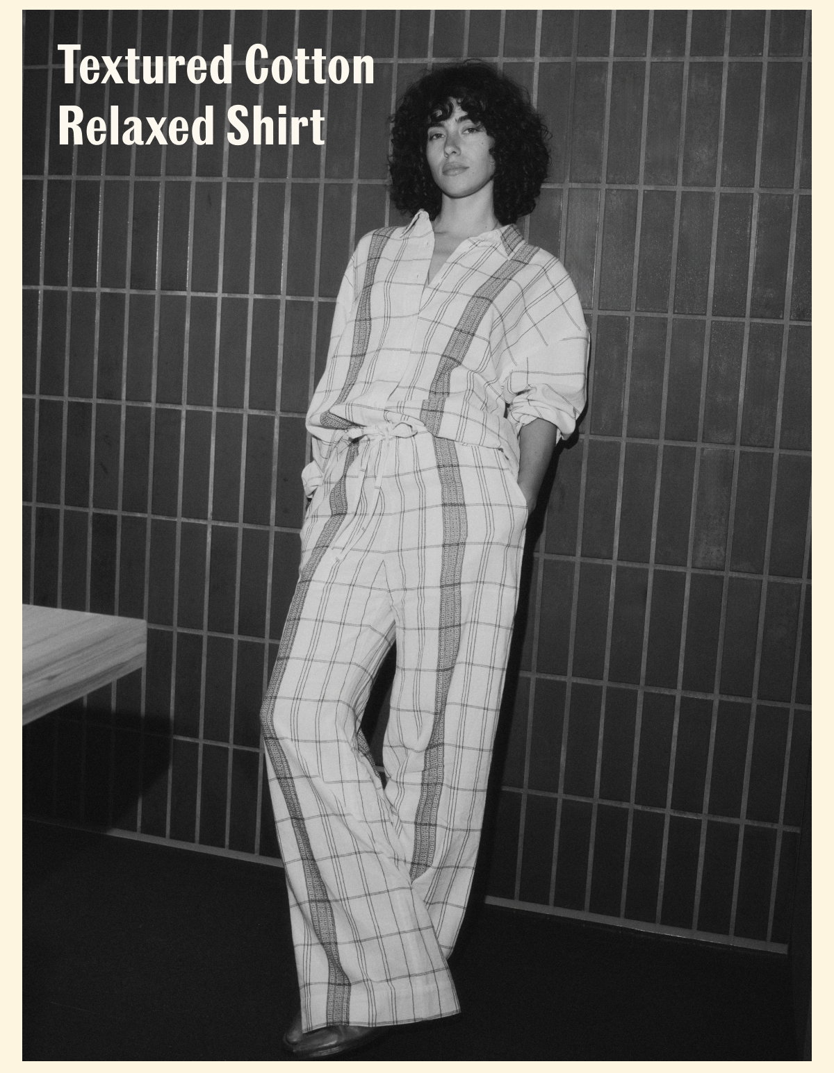 Textured Cotton Relaxed Shirt