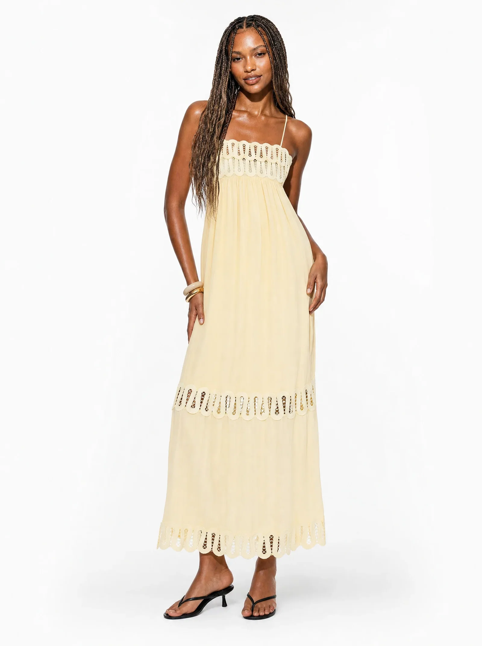 Image of Embroidered Cami Maxi Dress
