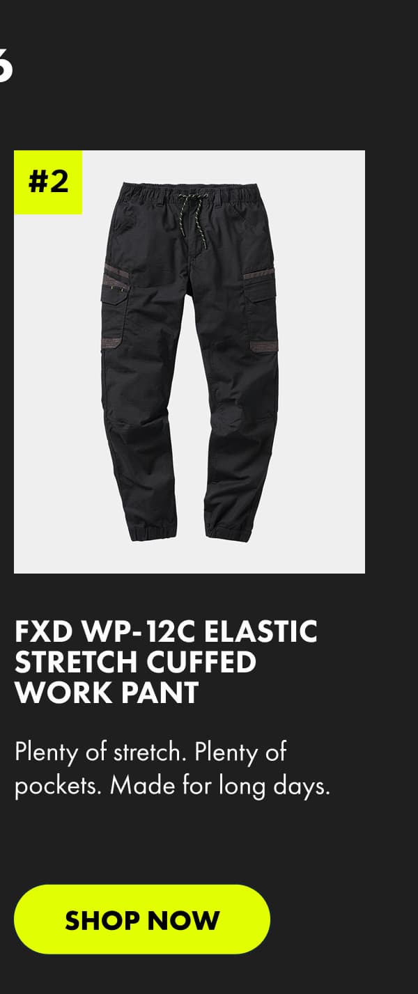FXD WP-12C ELASTIC STRETCH CUFFED WORK PANT | Shop now 