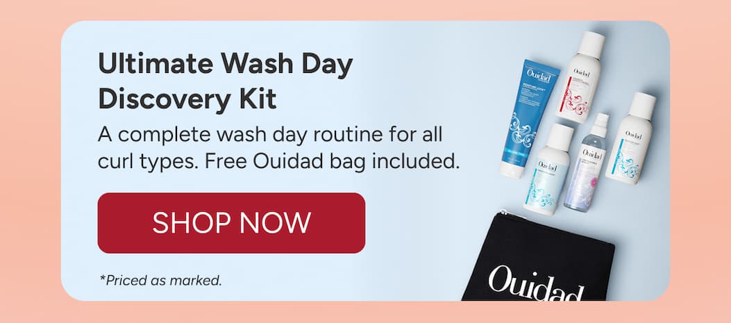 Ultimate Wash Day Discovery Kit  A complete wash day routine for all curl types. Free Ouidad bag included. - Shop Now
