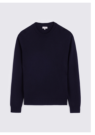 Navy Merino Crew-Neck Jumper