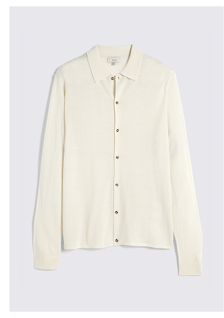 White Merino Knitted Shirt