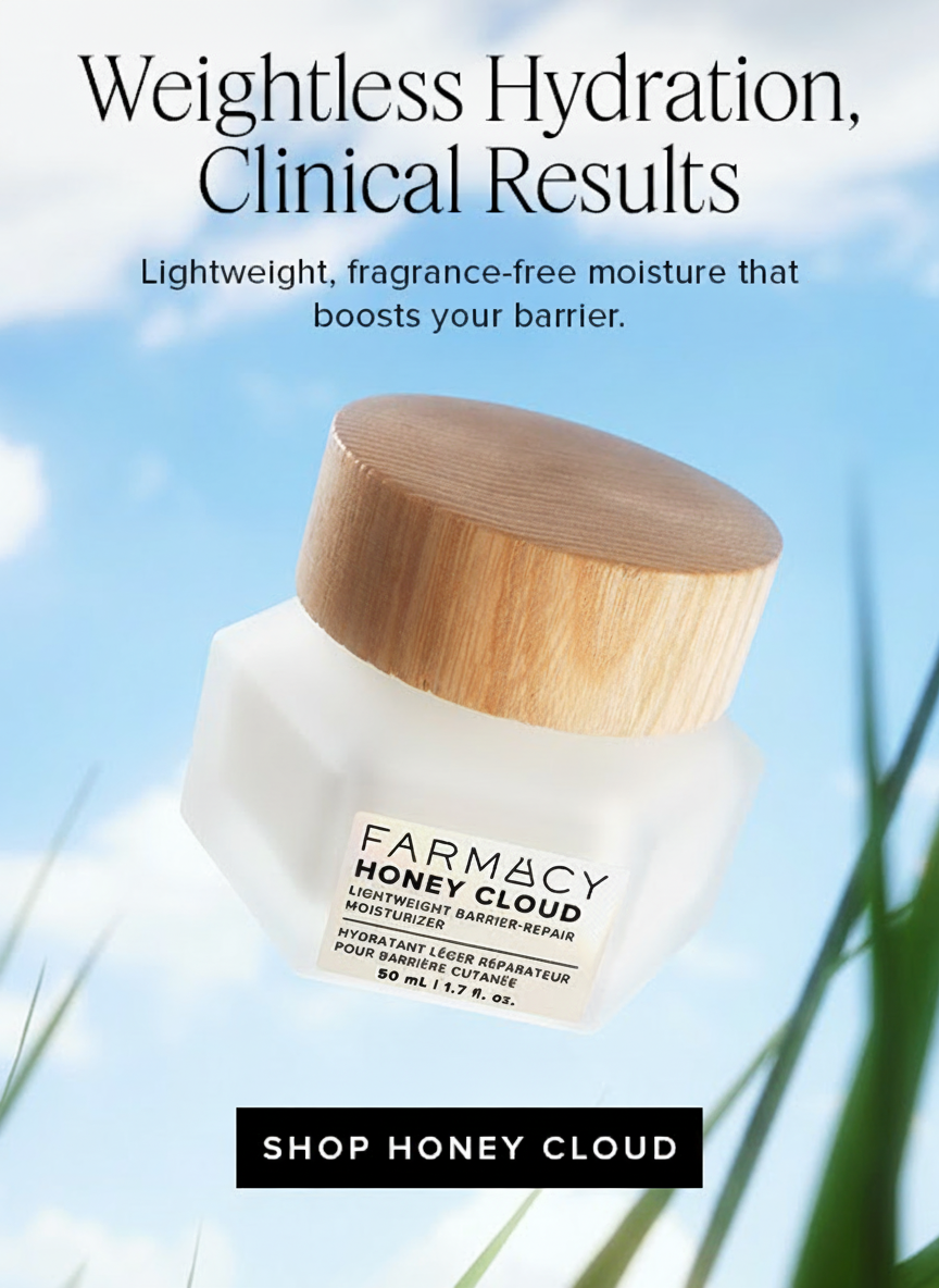 an image of a jar of honey cloud cream with a wooden lid