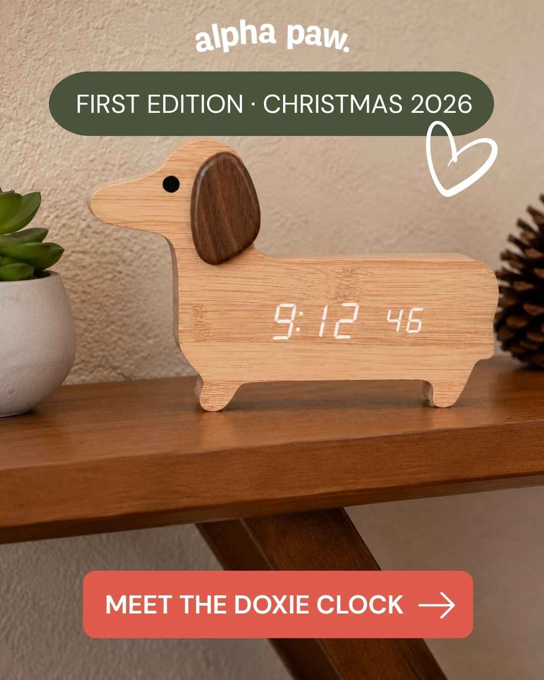 Doxie Clock - the dachshund bark alarm clock