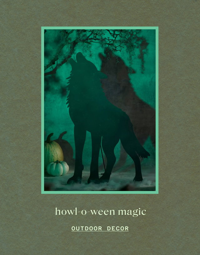 howl-o-ween magic. outdoor decor