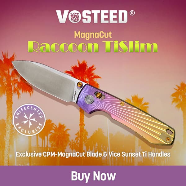 Vosteed Knives Raccoon TiSlim Crossbar Lock Folding Knife