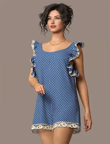 dForce Flutter Romper for Genesis 9 and 8 Female