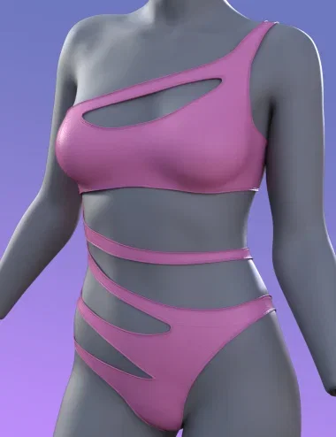 ZK Asymmetric Cut Out Swimsuit