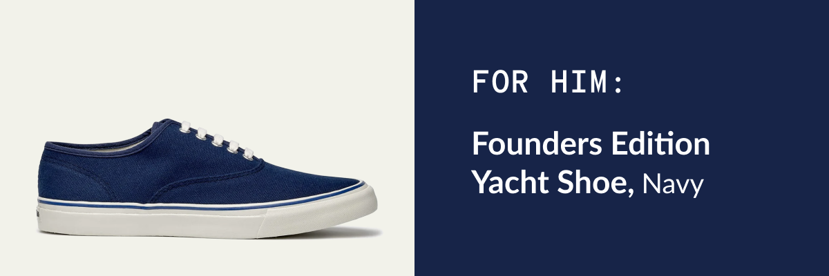 For Him: Founders Edition Yacht Shoe, Navy