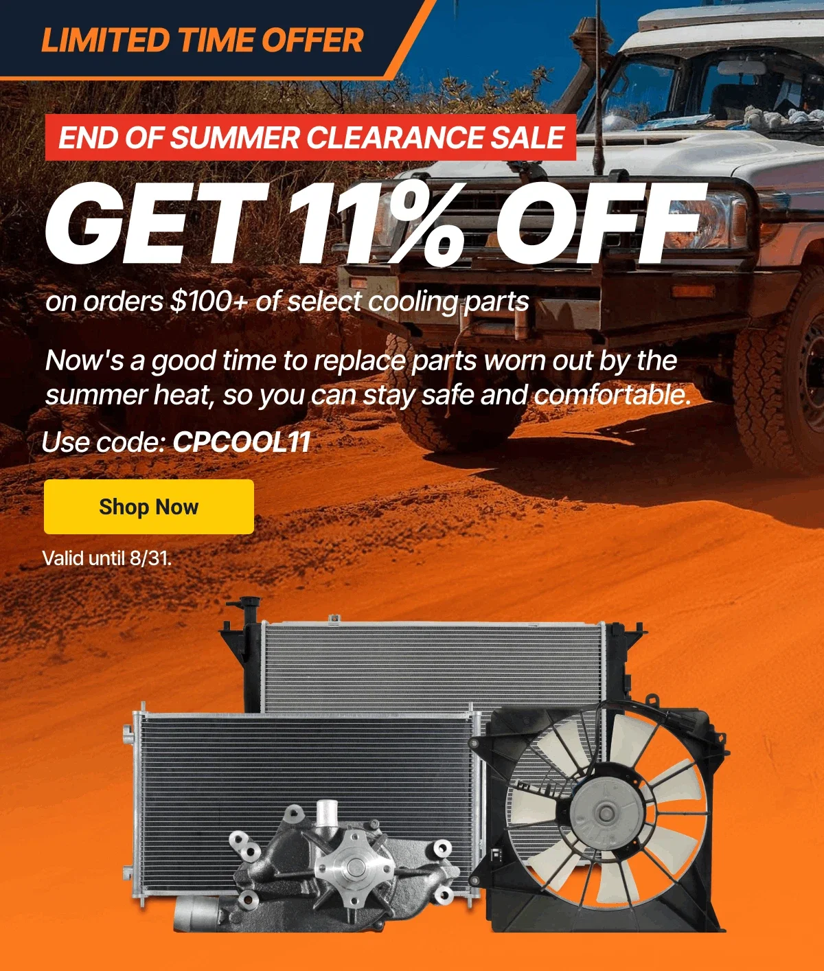 End Of Summer Clearance Sale | Get 11% OFF | Use code: CPCOOL11