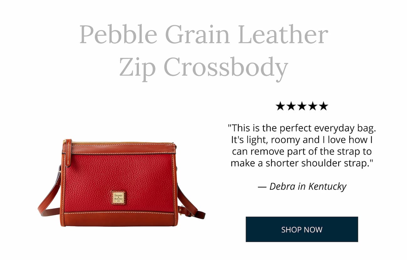 Pebble Grain Zip Crossbody