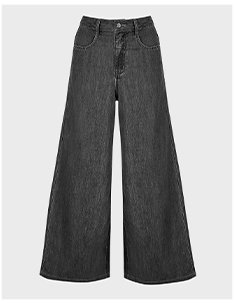 Black Wide Leg Denim Jean