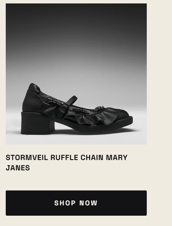 Stormveil Ruffle Chain Mary Janes