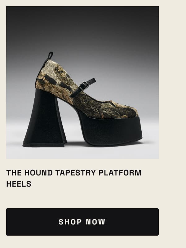 The Hound Tapestry Platform Heels