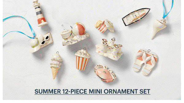SUMMER 12-PIECE MINI ORNAMENT SET