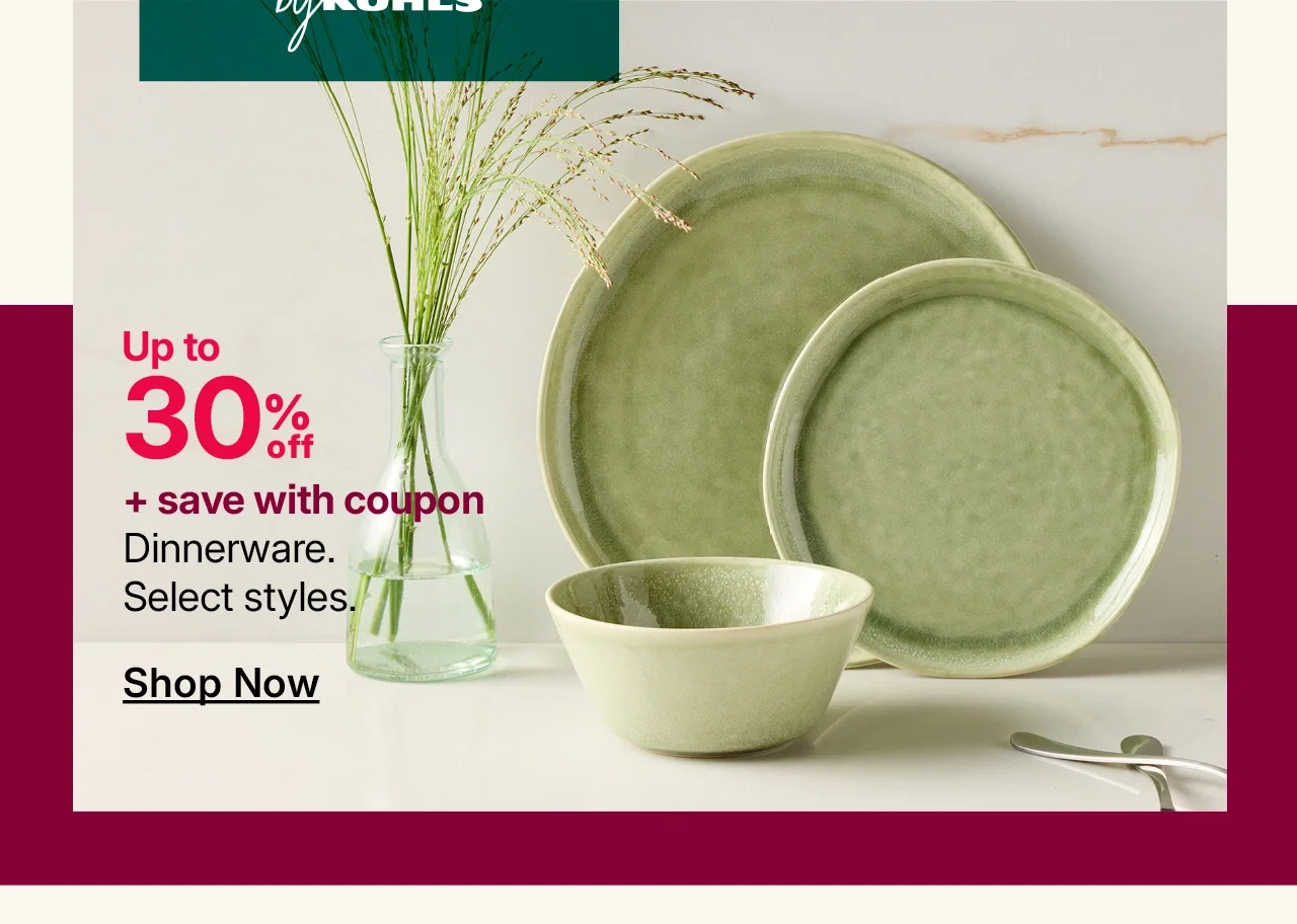 up to 30% off dinnerware