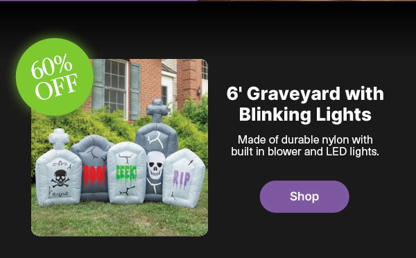 6' Graveyard with Blinking Lights
