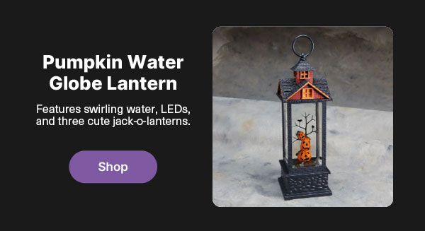 Pumpkin Water Globe Lantern